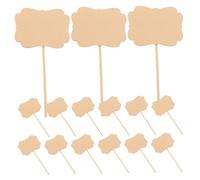 TOBBOMEY 20 pezzi Etichette Piante in Legno Rustico Targhette da Giardino Versatili con Superficie Vuota per Personalizzazione Decorazioni per Orto e Piante Succulente Segnaposto Naturali