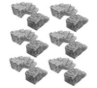 TOBBOMEY 20 pezzi Scalette Miniatura in Resina Gradini Dritti e Curvi in Pietra Accessori per Scale in Miniatura per Casa delle Bambole e Decorazioni da Giardino Fatato Micro Paesaggio