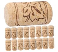 TOBBOMEY 20 pezzi Tappi Bottiglia Vino in Sughero con Decorazione Tappi Sigillanti Resistenti e Sicuri per Conservazione Lunga Adatti per Bottiglie Vino e