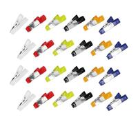 TOBBOMEY 24 Pezzi Clip Molla Mini Resistenti per Campeggio e Te Morsetti Pesanti per Tende Giardino e Progetti di Lavorazione Clip Multiuso Colorate per Uso