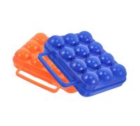 TOBBOMEY 2pezzi Contenitore Per Uova Da Scatola Portatile Per Campeggio e Viaggio Protezione Antiurto Con Maniglia Per Uso Esterno e Organizzazione Domestica