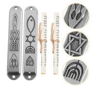 TOBBOMEY 2pezzi Mezuzah in Metallo Decorativa per Porta d Ingresso Simboli Religiosi per Soggiorno Camera da Letto e Hotel Regalo per Cattolici e Cristiani