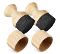 TOBBOMEY 2pezzi Pennello Applicatore Per Taglieri in Bambù Con Spugna Strumento Per Piani Lavoro in Legno e Altri Utensili Con Minerale Alimentare