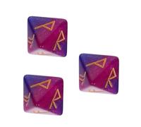 TOBBOMEY 3 pezzi Dadi Poliedrici Facce con Rune Colorate in Acrilico Gioco da Tavolo Rpg Design Retrò Resistente e Liscio per Appassionati di Giochi di Ruolo e Collezionisti