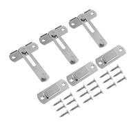TOBBOMEY 3 set Chiusure per Porta in Acciaio Inossidabile Spesso Serratura Sicurezza Antiruggine Chiusura Resistente per Porte Dingresso e Cancelli Protezione Affidabile Contro Intrusioni
