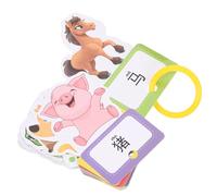 TOBBOMEY 30 pezzi Flash Cards Educative Inglese-cinese per Anni Gioco di Apprendimento Portatile per Casa e Scuola Carte Cognitive Sicure con Animali per Sviluppo Cognitivo e Abitudini di