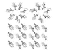 TOBBOMEY 30 Pezzi Pioli per Mensole con Ventosa in Metallo, Perni Supporto Ripiani Regolabili per Mobili da Cucina, Armadi e Scaffali, Installazione senza Danni e Gestione Spazio Ottimale