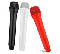 TOBBOMEY 3pezzi Microfono Plastica Per Ragazzo Per Giochi Simulazione Karaoke Costumi Esercizi Conversazione