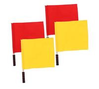 TOBBOMEY 4 Bandiere Per Arbitri Di Calcio: Bandiere Da Comando Con Maniglia, Speciali Per Pattugliamento, Per Linee Di Controllo, Ufficiali Per Calcio, Pallavolo, Calcio.