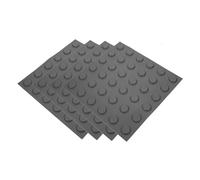TOBBOMEY 4 Fogli Piastrelle Tattili PVC Grigie per Percorsi Ciechi Mattoni Blind Boards Resistenti e Multifunzionali per Marciapiedi e Adesivi Pavimenti Esterni per Guida