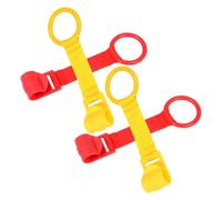 TOBBOMEY 4 Pezzi Anelli in Plastica e Tessuto Ganci Per Appendere Per Culla e Recinzione Aiutano Il Bambino a Camminare e Alzarsi