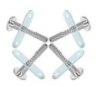 TOBBOMEY 4 Pezzi Chiusure a Stantuffo in Ferro per Culla e Lettino Piccolo Perno Molle Resistente Usura Kit per Finestre e Porte Colore Casuale