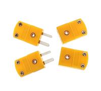 TOBBOMEY 4 pezzi Connettori Termocoppia K Tipo Pin con Isolamento Plastico per Misura Temperatura e Collegamento Multimetri Adattatori Maschio Femmina Resistenti e Sicuri