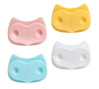 TOBBOMEY 4 Pezzi Fermacavi Autoadesivi per Gestione Cavi da Scrivania, Clip Porta Filo Colorate per Organizzatore Cavi Ufficio e Casa, Supporti Adesivi Pratici per Mantenere Ordine