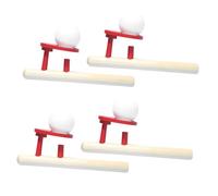 TOBBOMEY 4 pezzi Giocattoli Soffiaggio Palline Galleggianti in Legno Gioco Educativo per Sviluppo Coordinazione e Controllo Respiro Sicuri e Compatti per Ragazzi e Ragazze