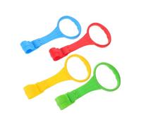 TOBBOMEY 4 pezzi Pull per Lettino Ragazzo Ragazza Colorati in PP Sicuri e Resistenti Strumenti per Apprendimento Camminata Maniglie Facili da Installare con Bordi Lisci per Protezione Mani