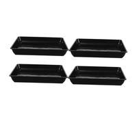 TOBBOMEY 4 Pezzi Sottovasi Rettangolari per Piante in Plastica PP Vaschette Drenaggio Resistenti per ed Esterni Protezione Superfici da Perdita