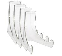 TOBBOMEY 4 Pezzi Supporto Espositivo in Acrilico Trasparente per Piatti Foto e Opere d Arte Porta Piatti Multiuso per Casa Eventi Matrimoni e Mostre Sostegno Robusto per Oggetti Decorativi