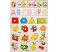 TOBBOMEY 4 Puzzle in Legno Gioco Educativo Montessori per Bambine Puzzle Animali in Legno per Sviluppo Cognitivo e Coordinazione Manuale Regalo per Età Prescolare