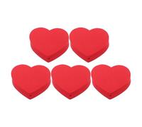 TOBBOMEY 5 Pezzi 5 Pezzi Antenna per Auto a Forma di Cuore Rossa, Puntale Decorativo Esterno per Veicoli, Camion e Suv, Accessori per Cruscotto Auto, Facile da Trovare Nel Parcheggio