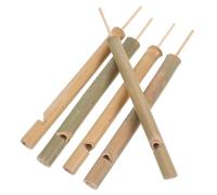 TOBBOMEY 5 Pezzi Bamboo Bird Whistles With Ergonomic Mouthpiece For Beginners Lightweight Slide Whistles For Outdoor Gardens Hiking Wildlife Exploration