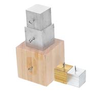 TOBBOMEY 5 pezzi Densità Multimateriale con Gancio Multifunzionale per Esperimenti Scientifici Educativi Blocchi Quadrati in Rame Ferro Alluminio e Legno per Dimostrazioni di Fisica