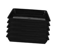 TOBBOMEY 5 Pezzi Sottovasi Quadrati in Plastica per Vasi da Vassoi Resistenti in PP Impermeabili per Piante da ed Esterno Protezione Pavimenti