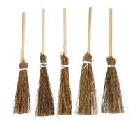 TOBBOMEY 5 Spazzole Decorative Miniature per Casa delle Bambole Scopa Artigianale e Facile da Pulire Accessori Creativi per Bambole e Scenari Fairy Tale per Fotografia