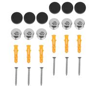 TOBBOMEY 6 Pezzi 6 Clip Morsetti per Specchi senza Cornice in Lega Resistente Antiruggine, Supporti per Vetro 4,5-6 Mm Tasselli e Viti, Fissaggio Stabile per Specchi Rotondi e Ovali in