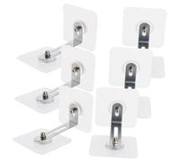 TOBBOMEY 6 pezzi Ancoraggi Antiribaltamento Mobili per Fissaggio Sicuro Autoadesivo Senza Forare Prevenzione Ribaltamento Tv e Arredi Staffe Resistenti per Protezione Casa e Bimbi