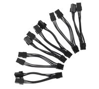 TOBBOMEY 6 pezzi Cavi Alimentazione Pcie Pin Pin Doppio per Scheda Video Adattatori Y-splitter Compatti e Resistenti Facili da Installare per Gaming e Mining
