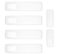 TOBBOMEY 6 pezzi di cover per telecomando TV - Custodia protettiva in silicone trasparente per televisione e condizionatore d'aria - Cover in silicone flessibile antipolvere