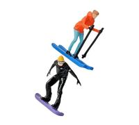 TOBBOMEY 64, Figure di Persone per Diorama Sciistico, Set da 2 Pezzi Maschio e Femmina, Decorazioni per Scene in Miniatura e Fotografia Macro