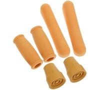 TOBBOMEY 6pezzi Impugnatura per Stampelle Copertura in Gomma Cuscinetti per Impugnature per Bastoni Imbottitura per Stampelle Accessori per Punta Antiscivolo per Impugnature