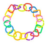 TOBBOMEY 75 Pezzi Anelli Gioco Catena Geometrica per Ragazzo Ragazza Giochi Cognitivi Educativi per Giocattoli Colorati per Sviluppo Motricità e Riconoscimento Forme e Colori