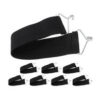 TOBBOMEY 8 Pezzi Cinghie di Rinforzo per Sedie Pieghevoli da Esterno Cinturini Neri Anti-crepa e Resistenti alle Intemperie per Riparazione Sdraio da Giardino e Balcone Kit Sostituzione