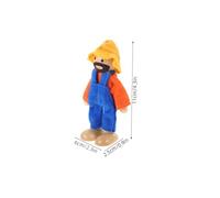 TOBBOMEY 9 Figure in Legno Flessibili per Casa delle Bambole Persone Miniature Educative di Ruolo e Apprendimento Sociale Giocattoli per Asilo e Figure Professionali per Narrazione e