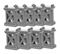 TOBBOMEY 9pezzi Supporto Per Ponte Legno Per Pista Dei Treni Accessori Per Giocattoli Trenini Facile Da Installare Colori Per Sviluppare Abilità Manuali Dei