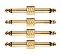 TOBBOMEY Accoppiatore Audio per Pedali Effetto Chitarra 4 Pezzi Doppia Testa 6,35 MM Durevole per Concerti e Prove Musicali