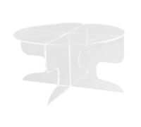 TOBBOMEY Acrylic Beverage Dispenser Stand Stable Non Slip Base For Water Pitchers And Cakes Elegant Transparent Holder For Cafes Restaurants And Home Use
