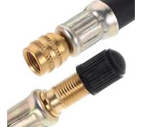 TOBBOMEY Adattatori Valvola Bicicletta in Metallo Prolunga Tubo Pompa per Valvole Presta e Standard Connessione Sicura Antiperdite per Gonfiaggio Pneumatici per Bici e Scooter
