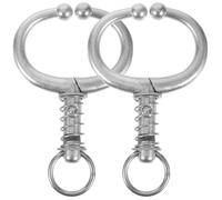 TOBBOMEY Anello Nasale per Bovini in Acciaio Inossidabile Molla Automatica, Set 2 Pezzi, Accessorio per Trasporto la Movimentazione del Bestiame, Strumento per Allevatori e Veterinari,