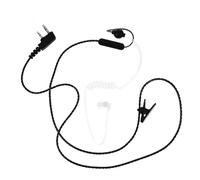 TOBBOMEY Auricolare Cablato con Tubo Acustico Trasparente Mono Microfono di Qualità e Protezione del Timpano per Radio Trasmittenti Resistente e Comodo da Indossare