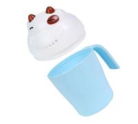 TOBBOMEY Bicchiere Risciacquo Shampoo per Impugnatura Antiscivolo Tazza Bagnetto Ergonomica in Plastica Sicura Multifunzione per Bagno Ragazzo Ragazza e Design Cartone Riutilizzabile