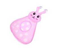 TOBBOMEY Borsa Organizer per Giochi da Bagno Rete con Ventosa Portaoggetti da Forma Coniglio Cartoon per Sacchetto Traspirante per Giochi Shampoo e