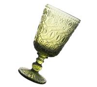 TOBBOMEY Calice Vino Retrò in Vetro con Rilievo Floreale Coppa Europea Spessa per Casa e Feste Accessorio Vino Delicato e Versatile per Succhi e Spumante