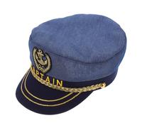 TOBBOMEY Cappello Capitano Uomo Regolabile per Cosplay e Feste Berretto Marinaio Accessorio Costume Marittimo e Marinaresco Comfort Prolungato