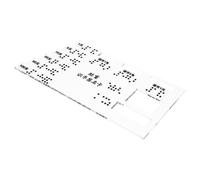 TOBBOMEY Carta Di Aiuto Per Ciechi Etichetta Trapunta Schermo Lcd Impermeabile Appendiabiti Multifunzione Carta Di Firma Del Lettore Etichetta Del Nome Supporto Chiave Transparent Acrilico