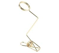 TOBBOMEY Clip per Calici da Cocktail a Forma in Metallo Dorato, Morsetto per Guarnizioni di Bicchieri Martini e Coupé, Porta Clip Resistente al Calore per Decorazioni di Bevande