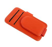 TOBBOMEY Clip per Occhiali da Sole per Visiera Auto Arancione Supporto Stabile per Occhiali da Guidatore Organizzatore Compatto per Accessori Auto e Documenti Facile da Installare e